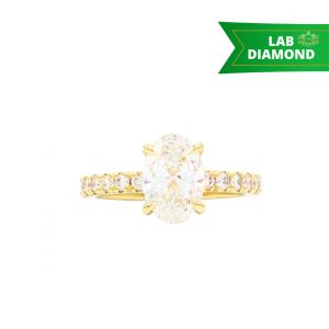 Oval 2.64ct Lab 14K #113 - Diamond Ring