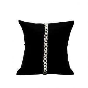 Round Double Sided Diamond Cut 5.5mm 9.5" GHJ8 - Silver Bracelet