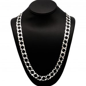 Diamond Cut 12.8mm 30" GHJ141 - Silver Chain