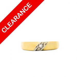 Two Tone Diamond Band .05ct 10k - Ring