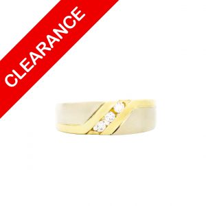 Two Tone Diamond Band .15ct 14k - Ring