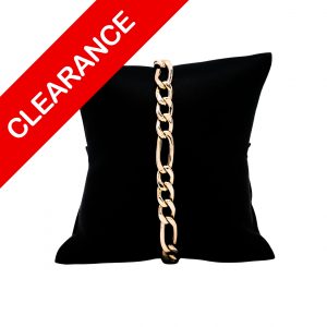 Rose Gold Hollow Figaro Bracelet 7mm 9"10k- Bracelet