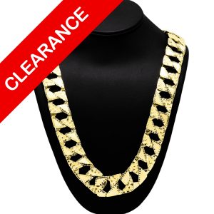 Diamond Cut X Nugget 22mm 27.5" - Chain