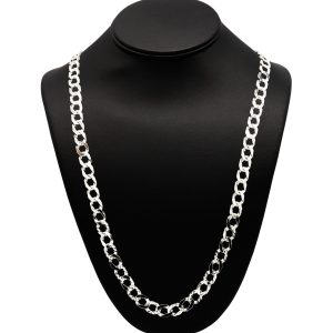 Nugget High Polish 8.8mm 30" GHJ344 - Silver Chain
