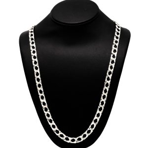Diamond Cut 8.65mm 30" GHJ349 - Silver Chain - Image 1