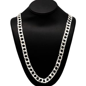 Nugget X Diamond Cut 11.75mm 30" GHJ390 - Silver Chain