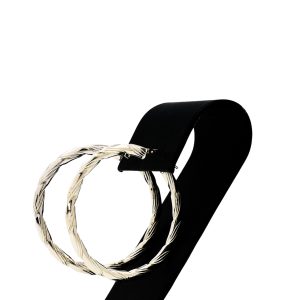 Large Silver Hoops - Silver Earrings - Image 2