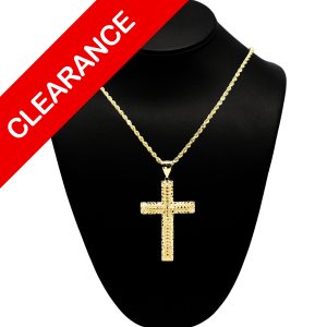 Large Nugget Cross 10k - Pendant