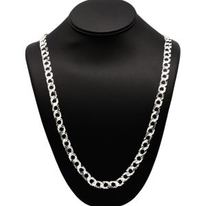 Nugget X Diamond Cut 8.7mm 30" GHJ99 - Silver Chain
