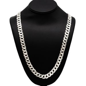 Diamond Cut 11.5mm 30" GHJ135 - Silver Chain