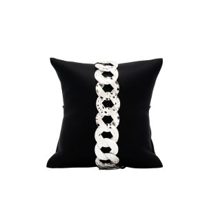 Nugget X Diamond Cut 17.85mm 9" GHJ399 - Silver Bracelet