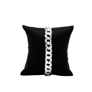 Diamond Cut 11.5mm 9.75" GHJ135 - Silver Bracelet - Image 1