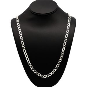 Nugget High Polish 7.25mm 30" GHJ337 - Silver Chain
