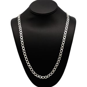 Nugget X Diamond Cut 7.25mm 30" GHJ337 - Silver Chain