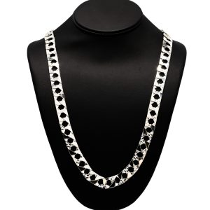Nugget High Polish 11.75mm 30" GHJ390 - Silver Chain - Image 1
