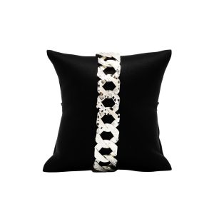 Nugget X Diamond Cut 16mm 9" GHJ398 - Silver Bracelet - Image 1