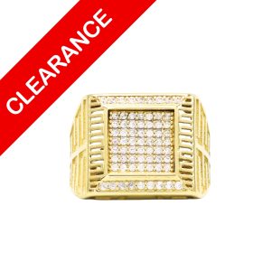 Cz Square 10k - Ring