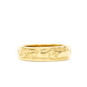 Nugget Band 7mm 10k- Gold Ring