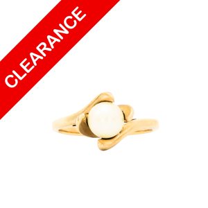 Twist Pearl Ring 10k - Ring