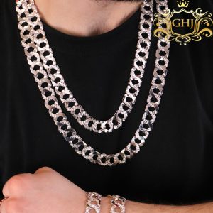 Nugget High Polish 15.8mm 30" GHJ398 - Silver Chain - Image 2