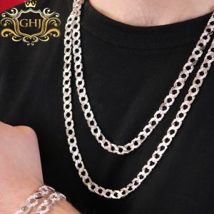 Nugget X Diamond Cut 8.7mm 30" GHJ99 - Silver Chain - Image 2