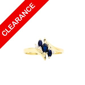 Diamond Sapphire Ring .02ct 10k - Ring