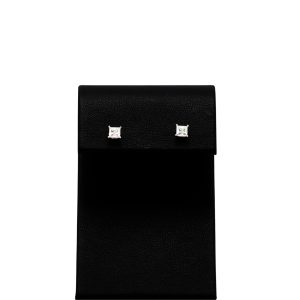 Small Silver Moissanite Studs - Silver Earrings