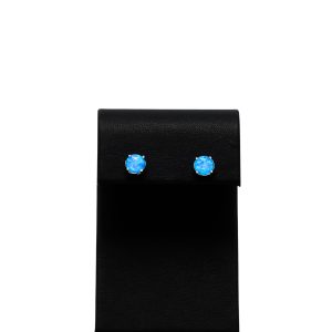 Silver Blue Studs - Silver Earrings