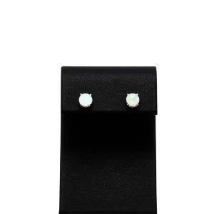 Silver White Studs - Silver Earrings