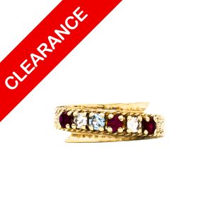 6 Stone Family Ring 10k - Ring - Image 1