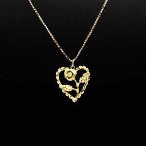 Rose Heart 10k - Pendant - Image 2