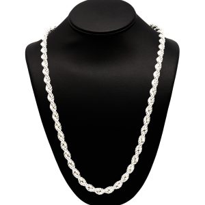 Silver Rope 8mm 26" - Silver Chain