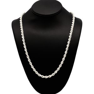 Silver Rope 6.25mm 24" - Silver Chain