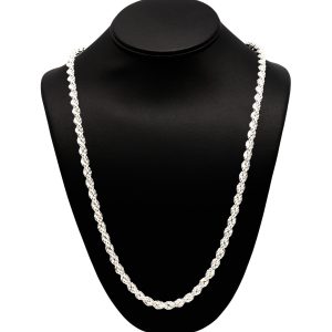 Silver Rope 6.25mm 26" - Silver Chain