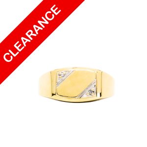 Diamond Signet .01ct 10k - Ring