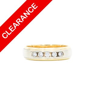 Two Tone Diamond Band .25ct 10k - Ring