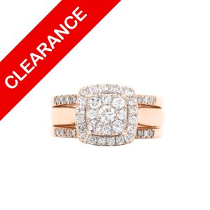 Rose Gold Diamond Cluster Set 10k - Ring - Image 1