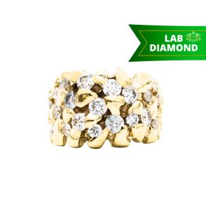 Pharrell Diamond Nugget Ring 3.26ct 10k #226 - Ring - Image 1