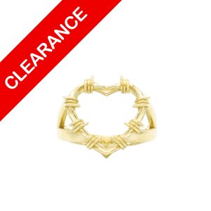 Barbed Wire Heart Ring 10k - Ring - Image 1