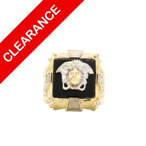 Two Tone Medusa Ring 10k - Ring - Image 1