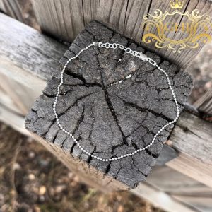 Silver Beaded 1.5mm - Anklet