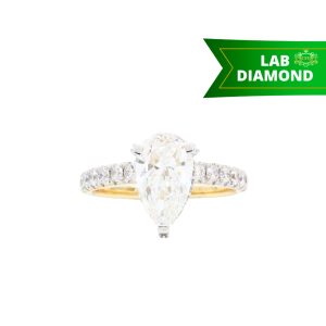Pear Cut 2.46ct Lab #258 - Diamond Ring
