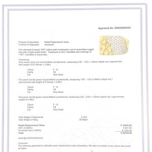 Nugget Diamond Drip Ring 2.12ct 10k #256- Ring - Image 3