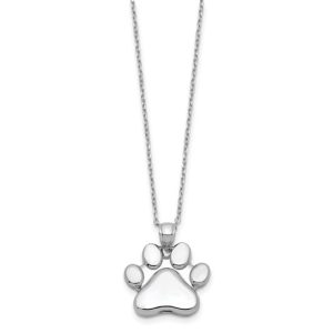 Ashes Silver Paw Capsule Set 18"- Gift Set