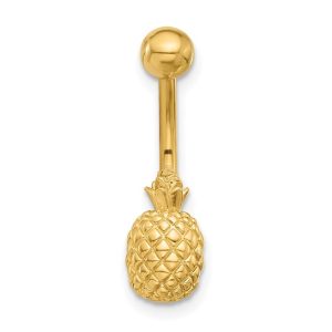 Pineapple Belly Ring 14k - Body Jewellery