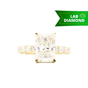 Radiant Cut 6.9ct Lab #35 - Diamond Ring - Image 1