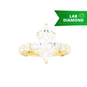 Marquise Cut 7.3ct Lab #22 - Diamond Ring - Image 1