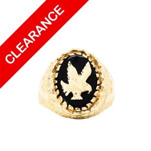 Large Oval Eagle Ring 10k - Ring - Image 1