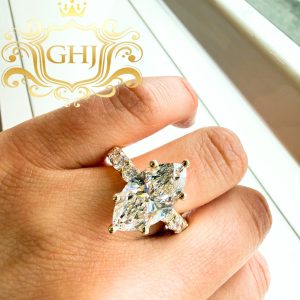 Marquise Cut 7.3ct Lab #22 - Diamond Ring - Image 2