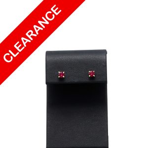 Synthetic Ruby 10k  - Earrings